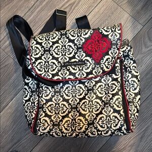 Elegant Black and White Patterned diaper bag by Petunia pickle bottom